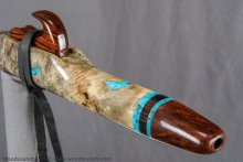 Buckeye Burl Native American Flute, Minor, Mid A-4, #K2B (12)
